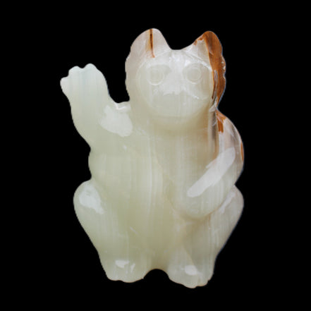 Afghan Jade hand-carved Cat 90*48*130mm 728g in sunlight - Rocks and Things Store