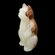 Afghan Jade hand-carved Cat 90*48*130mm 728g in sunlight - Rocks and Things Store