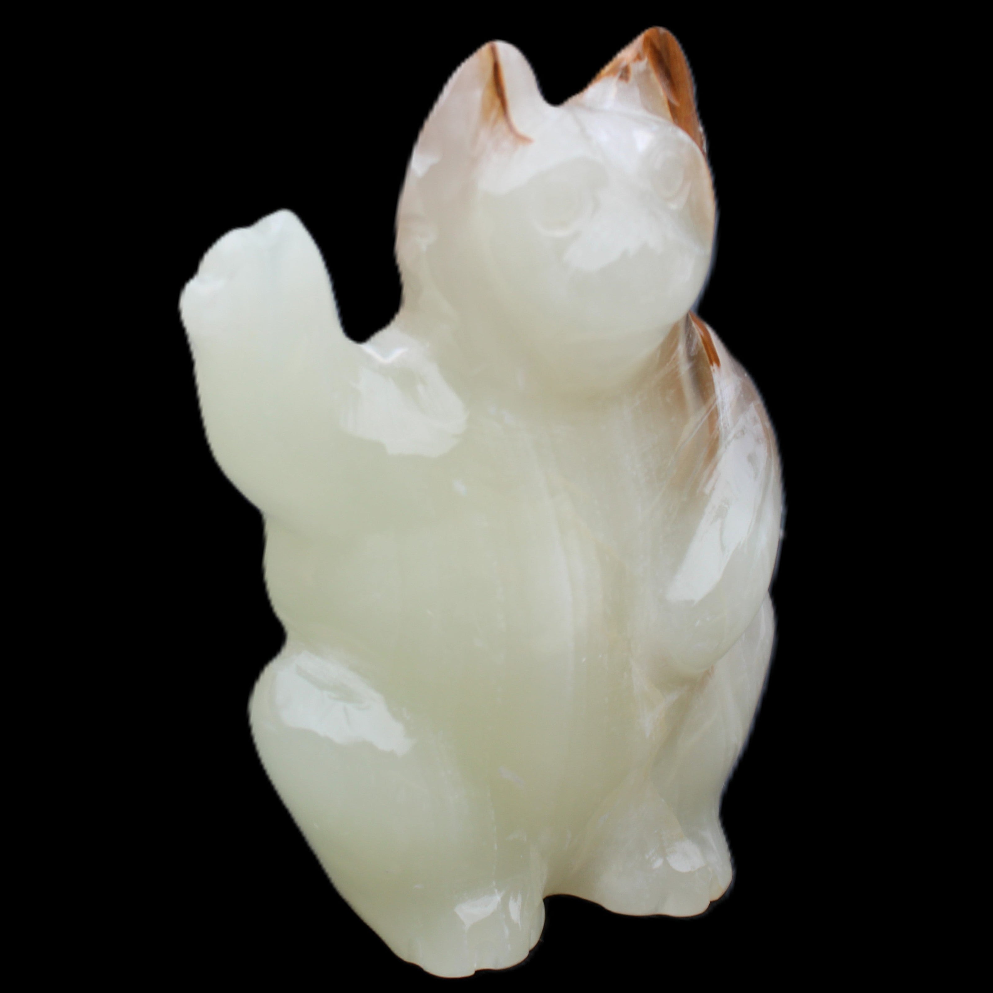 Afghan Jade hand-carved Cat 90*48*130mm 728g in sunlight - Rocks and Things Store