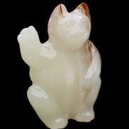 Afghan Jade hand-carved Cat 90*48*130mm 728g in sunlight - Rocks and Things Store