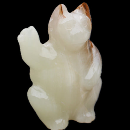 Afghan Jade hand-carved Cat 90*48*130mm 728g in sunlight - Rocks and Things Store