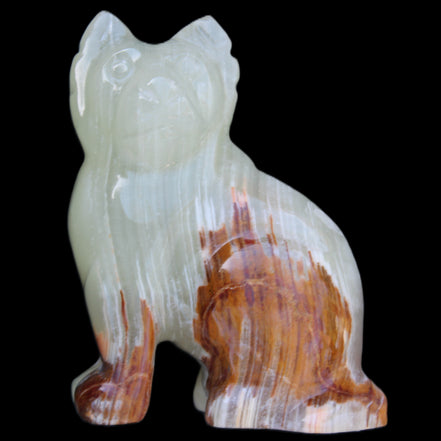 Afghan Jade hand-carved Cat 100*50*130mm 845g in sunlight - Rocks and Things Store
