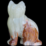 Afghan Jade hand-carved Cat 100*50*130mm 845g in sunlight - Rocks and Things Store