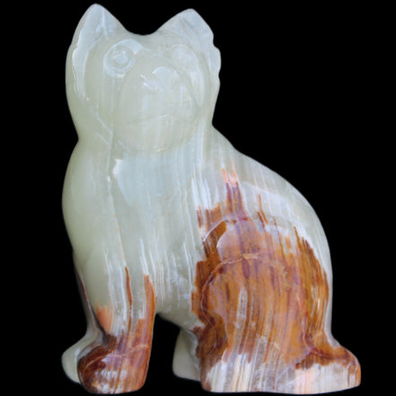 Afghan Jade hand-carved Cat 100*50*130mm 845g in sunlight - Rocks and Things Store