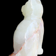 Afghan Jade hand-carved Cat 100*50*130mm 845g in sunlight - Rocks and Things Store
