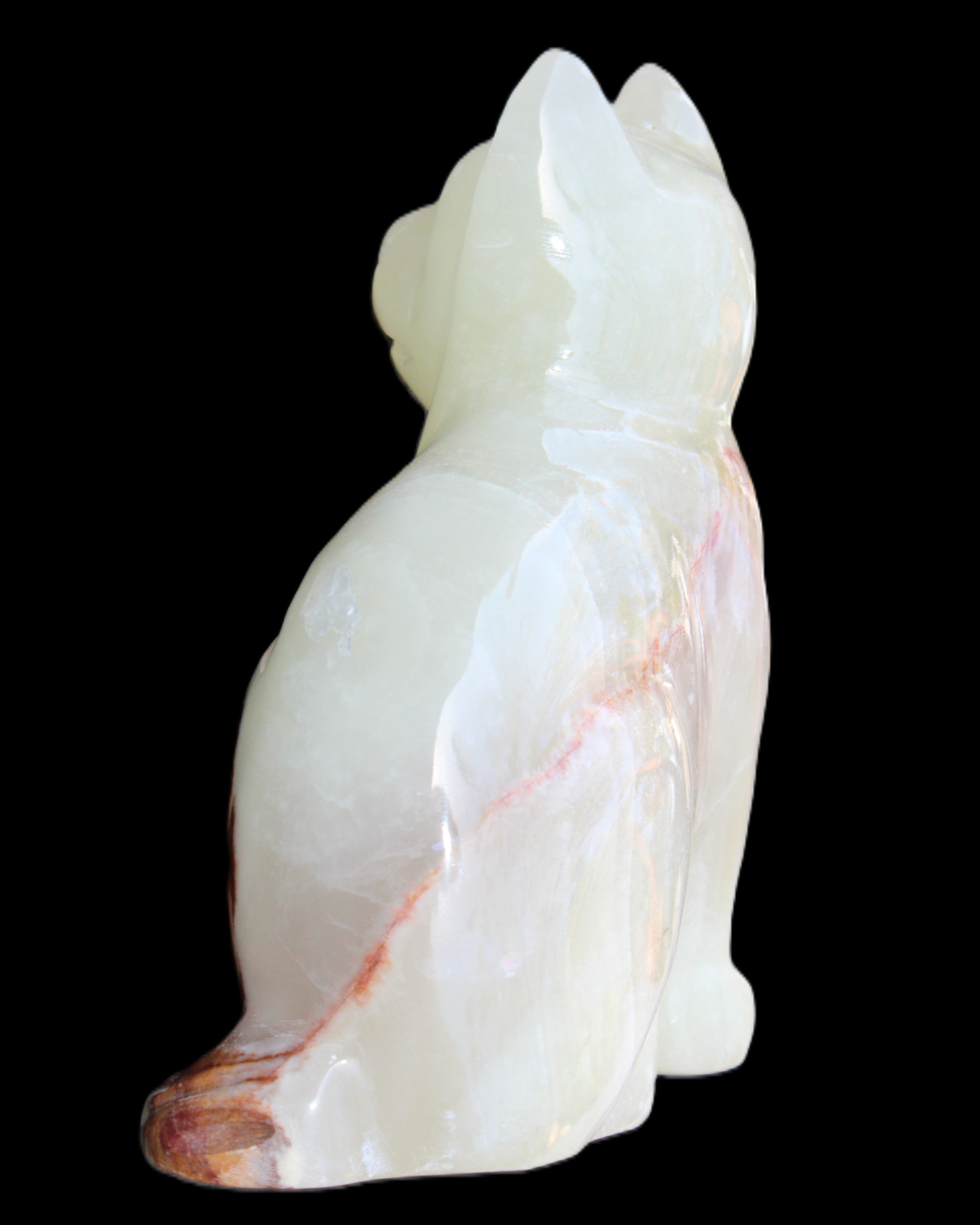 Afghan Jade hand-carved Cat 100*50*130mm 845g in sunlight - Rocks and Things Store