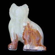 Afghan Jade hand-carved Cat 100*50*130mm 845g in sunlight - Rocks and Things Store