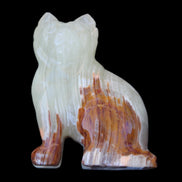 Afghan Jade hand-carved Cat 100*50*130mm 845g in sunlight - Rocks and Things Store