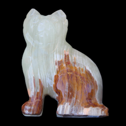 Afghan Jade hand-carved Cat 100*50*130mm 845g in sunlight - Rocks and Things Store