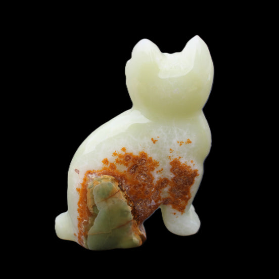 Afghan Jade hand-carved Cat 94*45*130mm 753g in sunlight - Rocks and Things Store