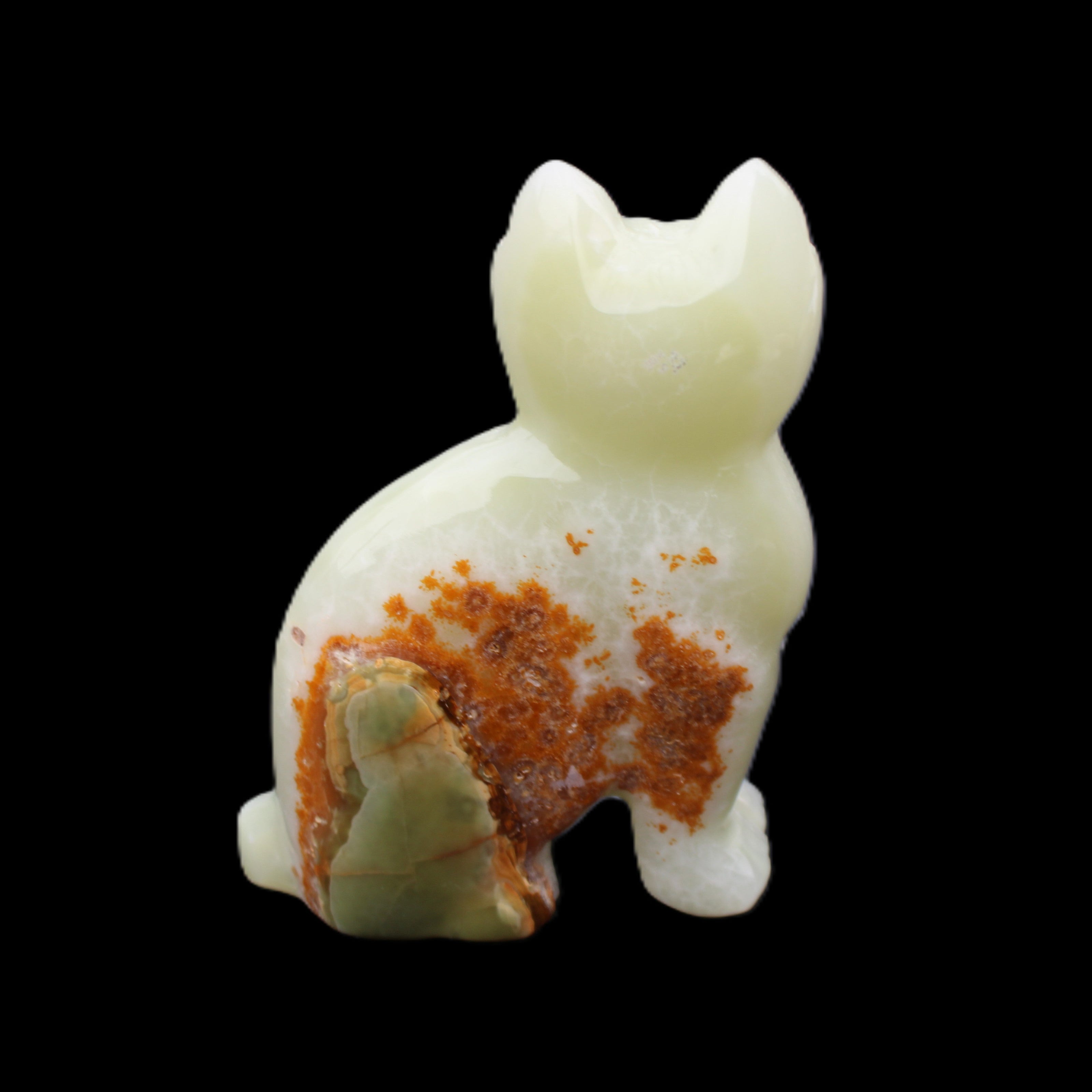 Afghan Jade hand-carved Cat 94*45*130mm 753g in sunlight - Rocks and Things Store