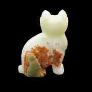 Afghan Jade hand-carved Cat 94*45*130mm 753g in sunlight - Rocks and Things Store