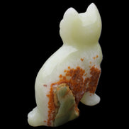 Afghan Jade hand-carved Cat 94*45*130mm 753g in sunlight - Rocks and Things Store
