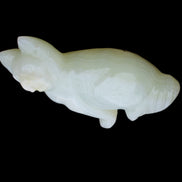 Afghan Jade hand-carved Cat 94*45*130mm 753g in sunlight - Rocks and Things Store