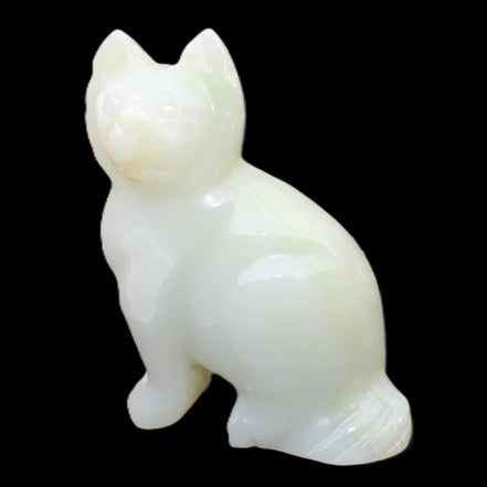 Afghan Jade hand-carved Cat 94*45*130mm 753g in sunlight - Rocks and Things Store