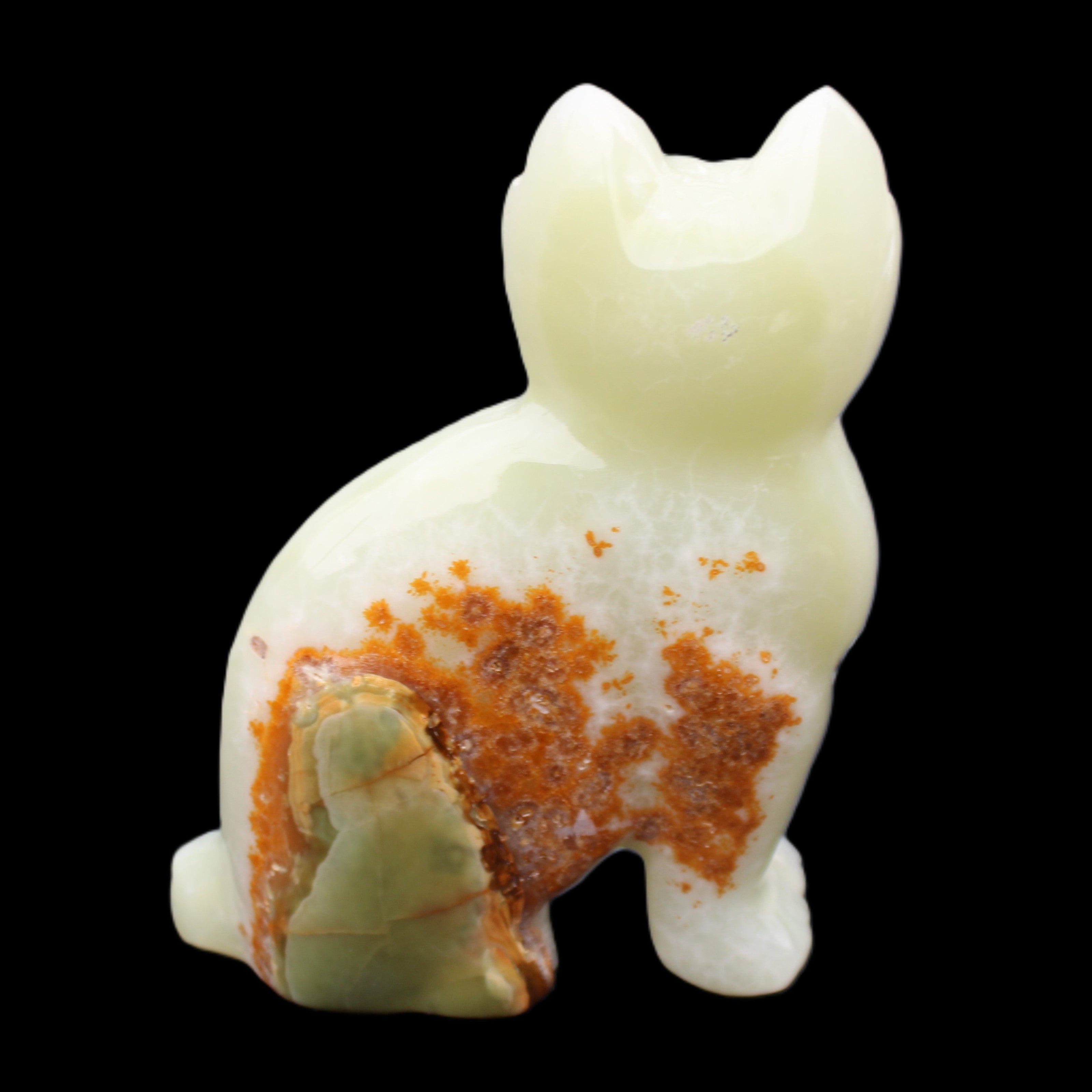 Afghan Jade hand-carved Cat 94*45*130mm 753g in sunlight - Rocks and Things Store