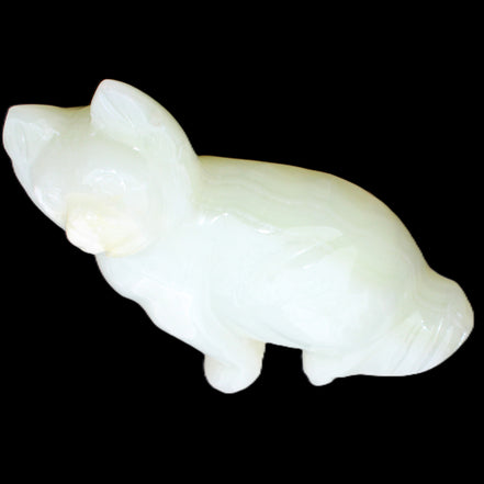 Afghan Jade hand-carved Cat 94*45*130mm 753g in sunlight - Rocks and Things Store