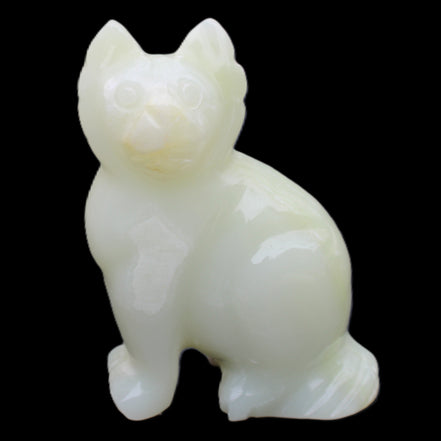 Afghan Jade hand-carved Cat 94*45*130mm 753g in sunlight - Rocks and Things Store