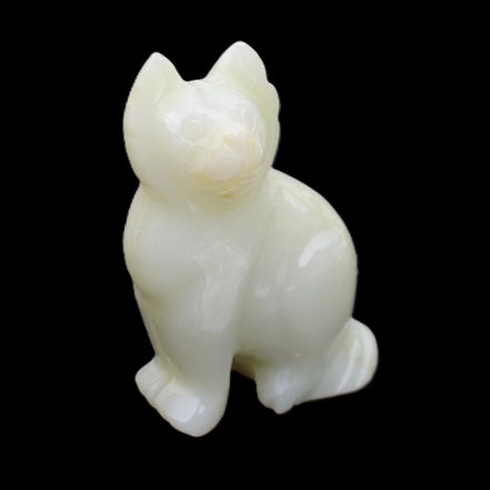 Afghan Jade hand-carved Cat 94*45*130mm 753g in sunlight - Rocks and Things Store