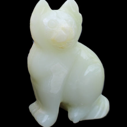 Afghan Jade hand-carved Cat 94*45*130mm 753g in sunlight - Rocks and Things Store