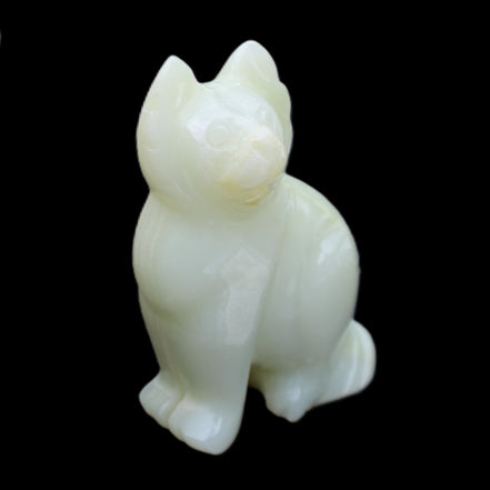 Afghan Jade hand-carved Cat 94*45*130mm 753g in sunlight - Rocks and Things Store
