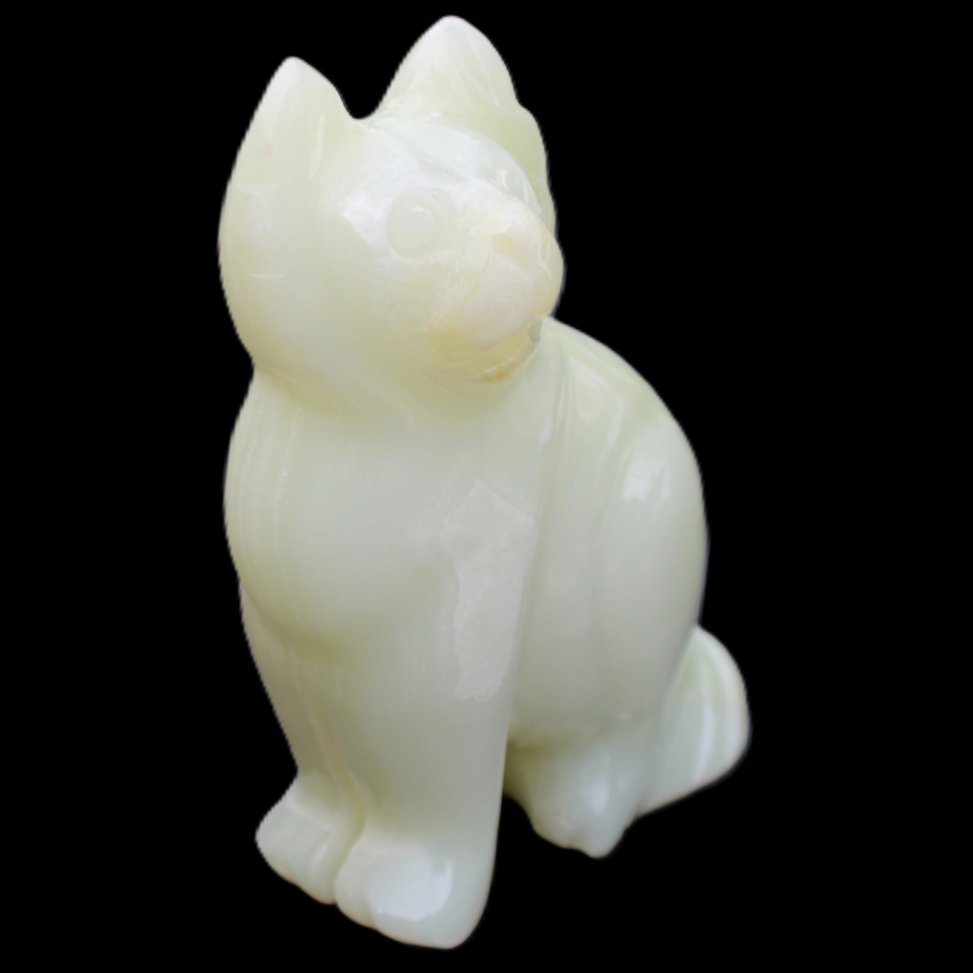 Afghan Jade hand-carved Cat 94*45*130mm 753g in sunlight - Rocks and Things Store