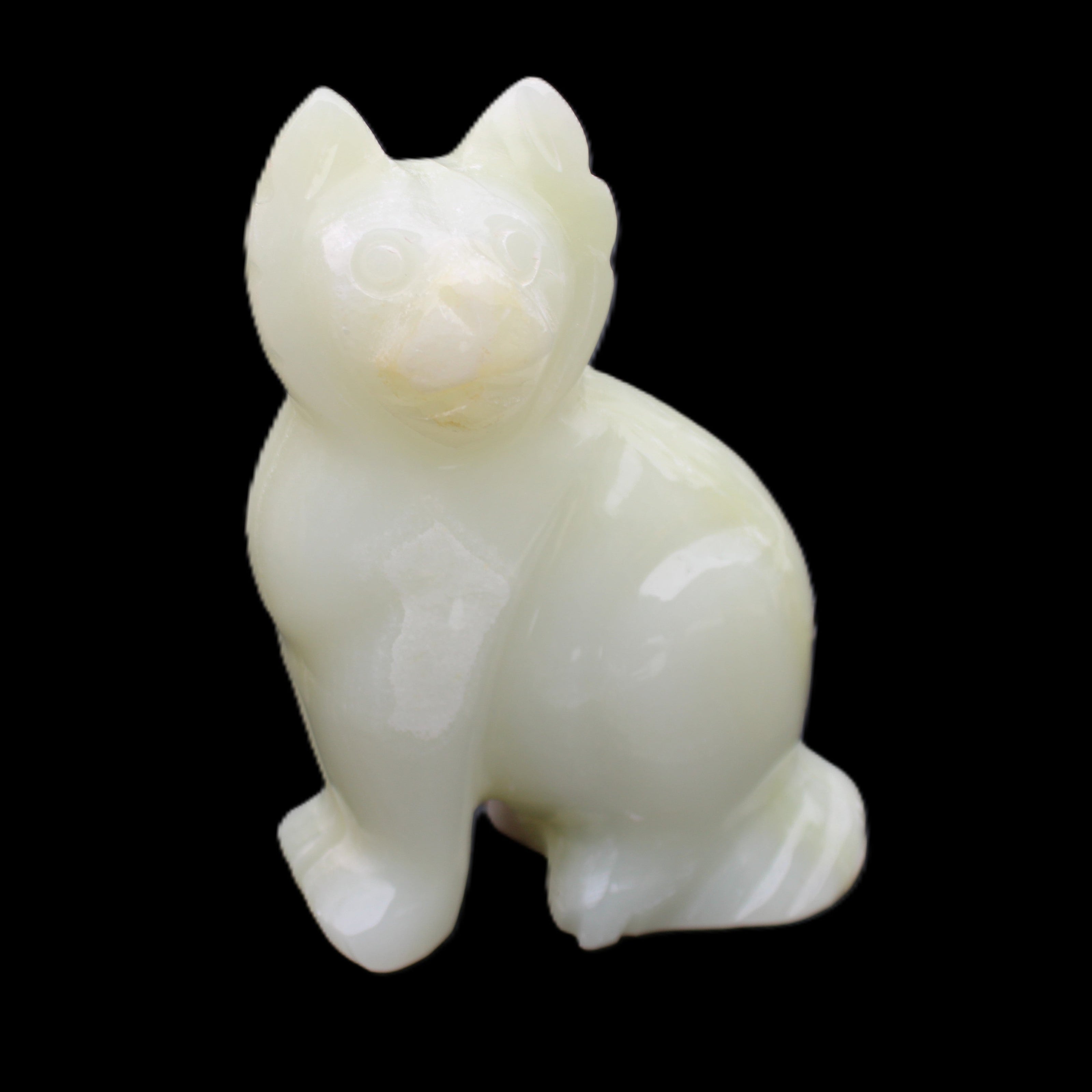 Afghan Jade hand-carved Cat 94*45*130mm 753g in sunlight - Rocks and Things Store