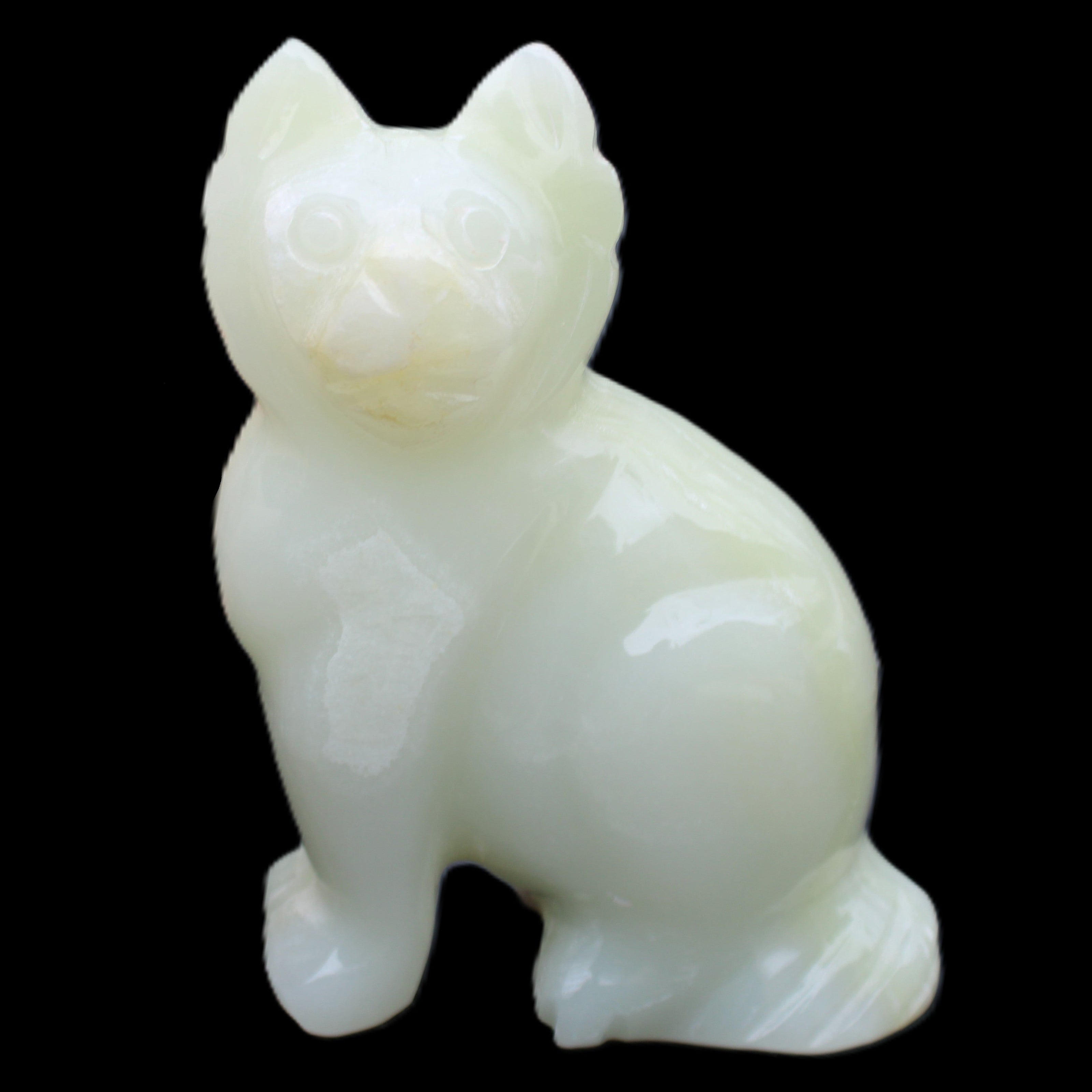 Afghan Jade hand-carved Cat 94*45*130mm 753g in sunlight - Rocks and Things Store