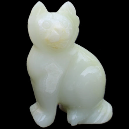 Afghan Jade hand-carved Cat 94*45*130mm 753g in sunlight - Rocks and Things Store