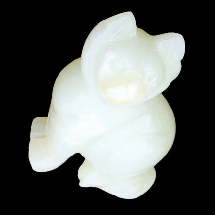 Afghan Jade hand-carved Cat 94*45*130mm 753g in sunlight - Rocks and Things Store