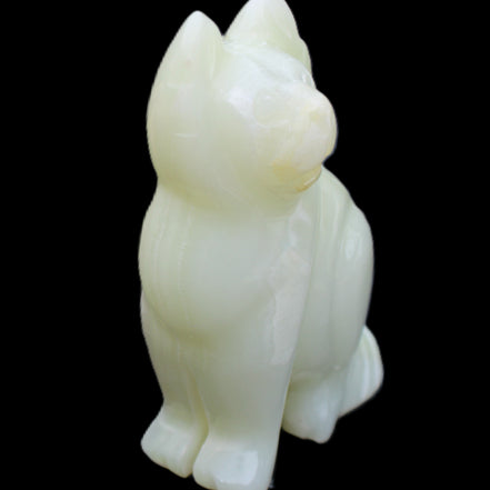 Afghan Jade hand-carved Cat 94*45*130mm 753g in sunlight - Rocks and Things Store