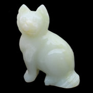 Afghan Jade hand-carved Cat 94*45*130mm 753g in sunlight - Rocks and Things Store