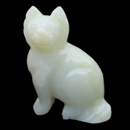 Afghan Jade hand-carved Cat 94*45*130mm 753g in sunlight - Rocks and Things Store