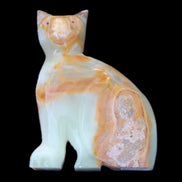 Afghan Jade hand-carved Cat 77*31*105mm 404g in sunlight - Rocks and Things Store