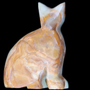 Afghan Jade hand-carved Cat 77*31*105mm 404g in sunlight - Rocks and Things Store