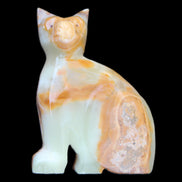 Afghan Jade hand-carved Cat 77*31*105mm 404g in sunlight - Rocks and Things Store