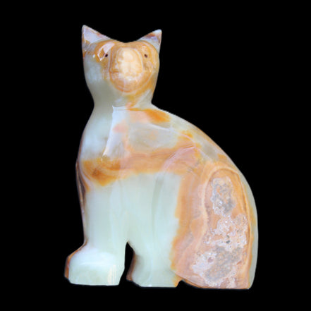 Afghan Jade hand-carved Cat 77*31*105mm 404g in sunlight - Rocks and Things Store