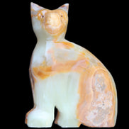Afghan Jade hand-carved Cat 77*31*105mm 404g in sunlight - Rocks and Things Store