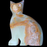 Afghan Jade hand-carved Cat 77*31*105mm 404g in sunlight - Rocks and Things Store