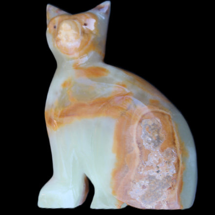 Afghan Jade hand-carved Cat 77*31*105mm 404g in sunlight - Rocks and Things Store