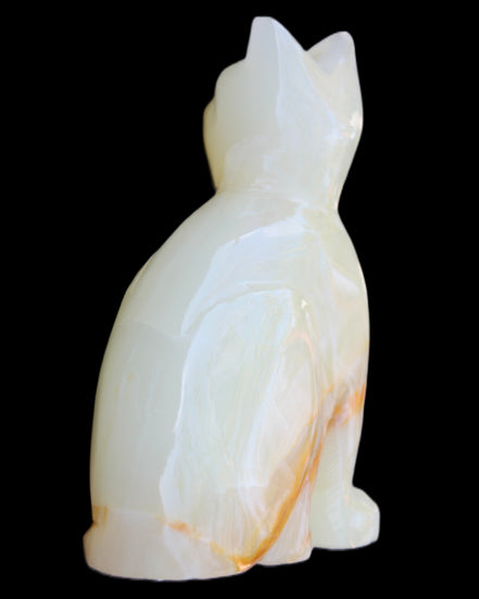 Afghan Jade hand-carved Cat 75*33*108mm 413g in sunlight - Rocks and Things Store