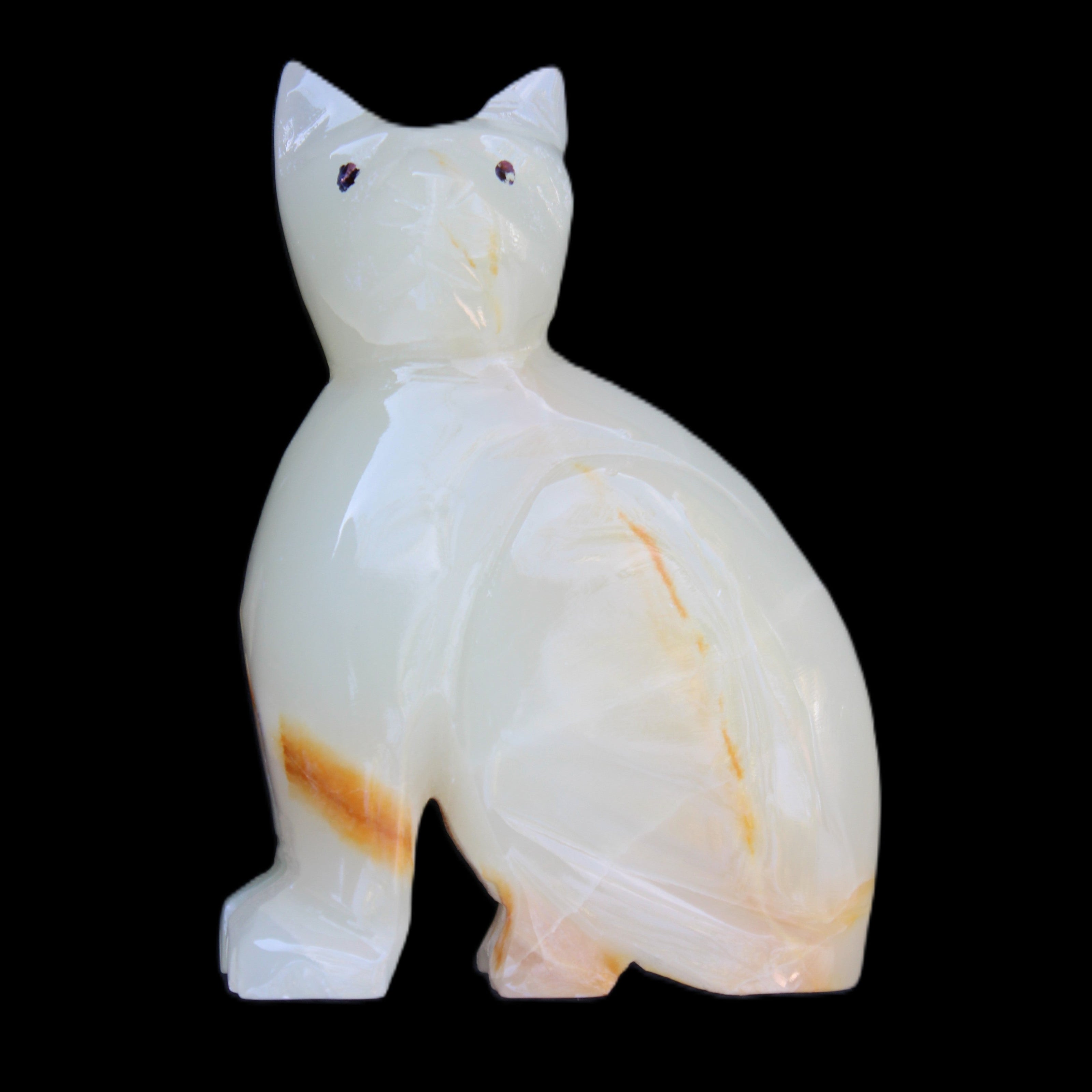 Afghan Jade hand-carved Cat 75*33*108mm 413g in sunlight - Rocks and Things Store