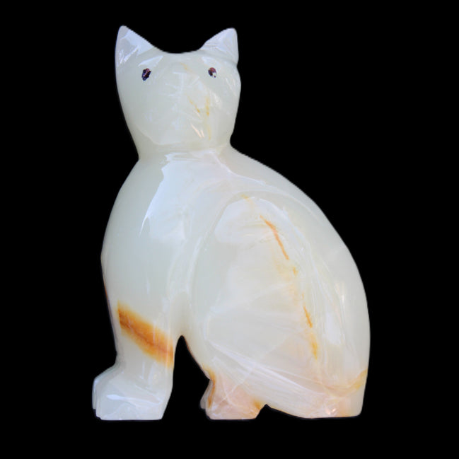 Afghan Jade hand-carved Cat 75*33*108mm 413g in sunlight - Rocks and Things Store