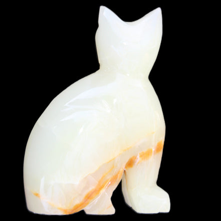 Afghan Jade hand-carved Cat 75*33*108mm 413g in sunlight - Rocks and Things Store
