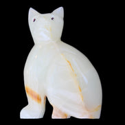 Afghan Jade hand-carved Cat 75*33*108mm 413g in sunlight - Rocks and Things Store