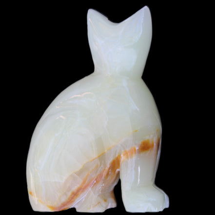 Afghan Jade hand-carved Cat 75*33*108mm 413g in sunlight - Rocks and Things Store
