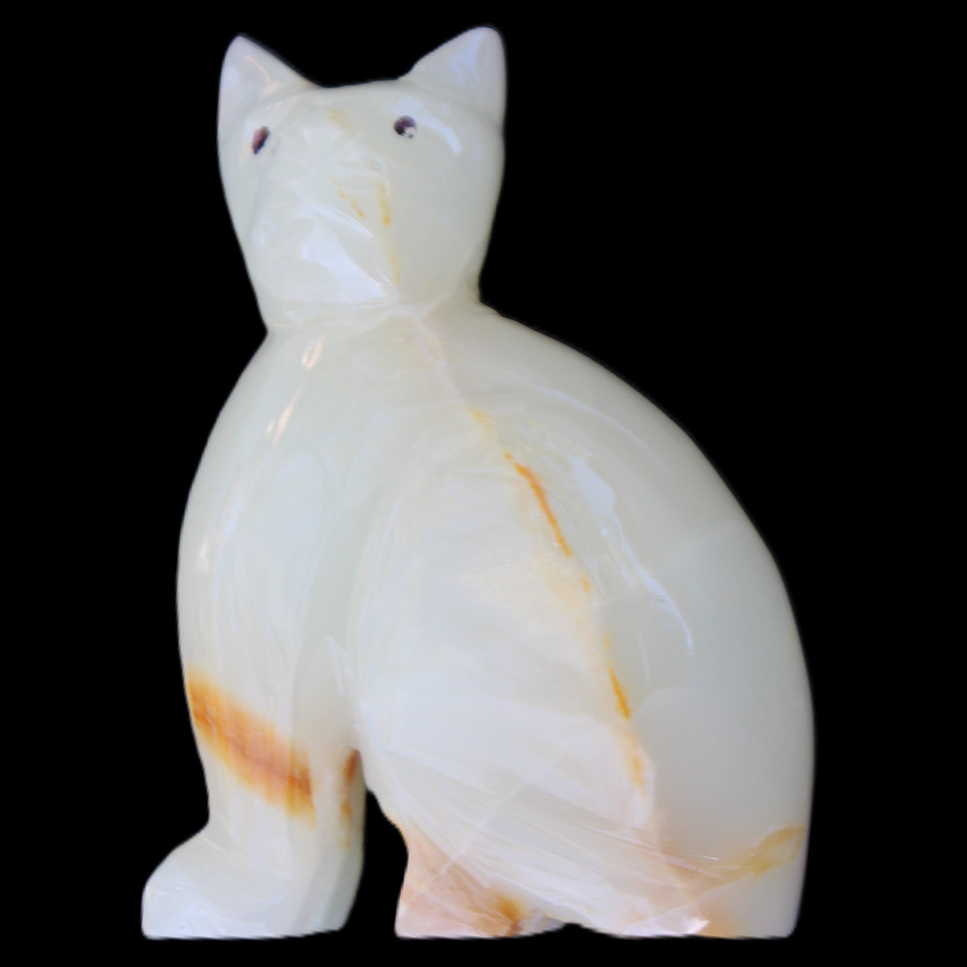 Afghan Jade hand-carved Cat 75*33*108mm 413g in sunlight - Rocks and Things Store