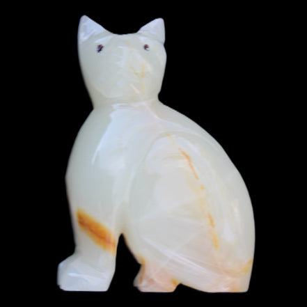 Afghan Jade hand-carved Cat 75*33*108mm 413g in sunlight - Rocks and Things Store