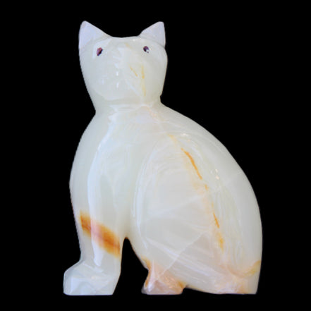Afghan Jade hand-carved Cat 75*33*108mm 413g in sunlight - Rocks and Things Store
