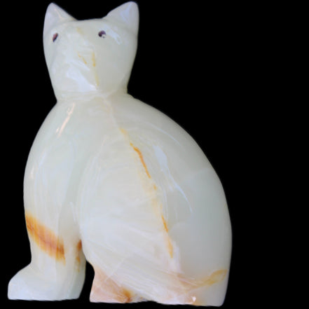 Afghan Jade hand-carved Cat 75*33*108mm 413g in sunlight - Rocks and Things Store